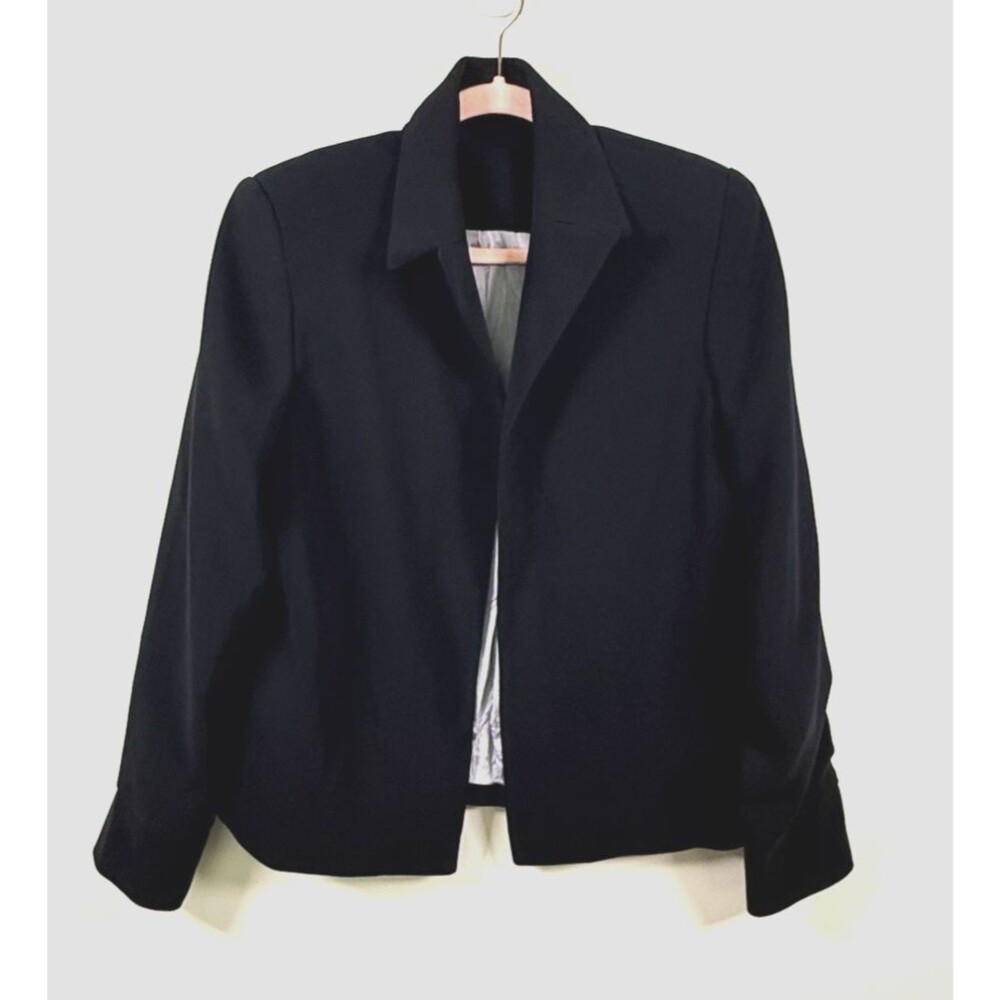 Drama Women's Black Suit Jacket Blazer Size 10 Single-Breasted Lined Notch